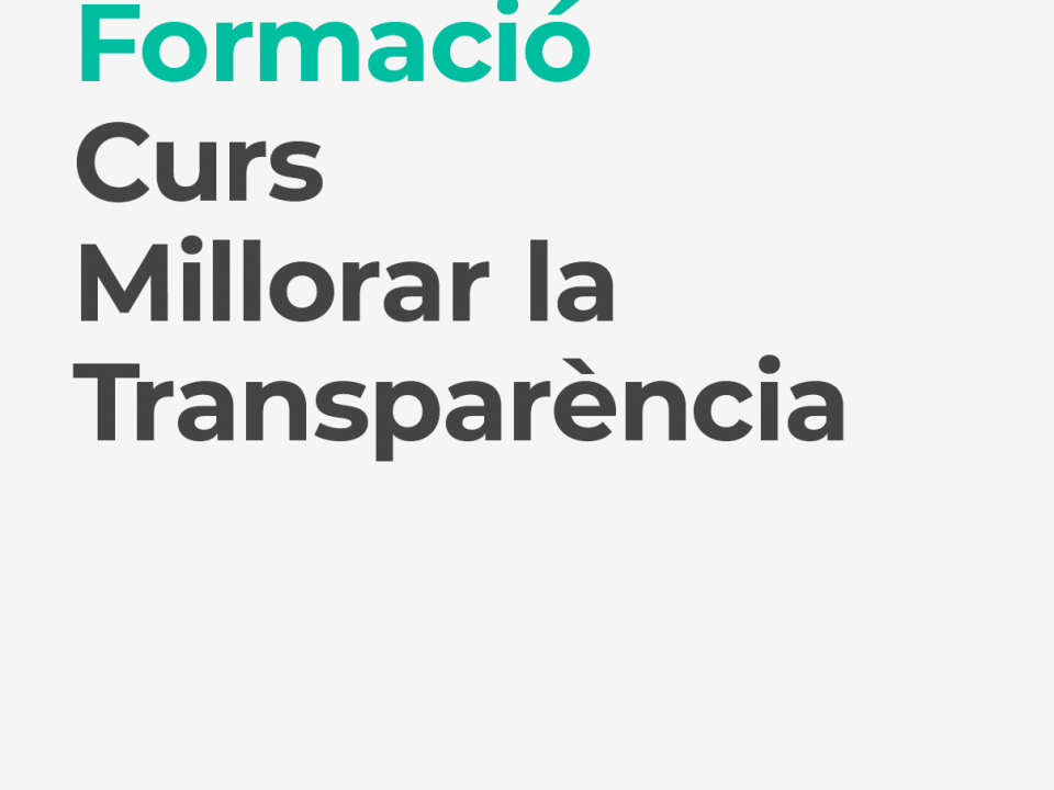 Curs Millorar Transparència