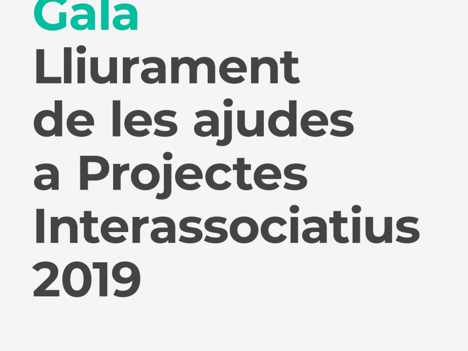 Gala projectes interassociatius 2019