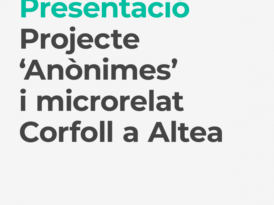 Presentació d''Anònimes' a Altea