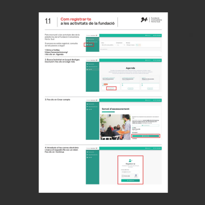 Infografia - Com registrar-se a les activitats de la Fundació Horta Sud